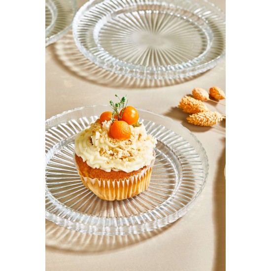 Dessert Plate Set (6 Pieces) Riva Transparent Dessert Plate Set (6 Pieces) Riva Transparent