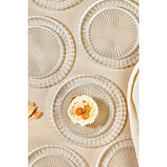 Dessert Plate Set (6 Pieces) Riva Transparent Dessert Plate Set (6 Pieces) Riva Transparent
