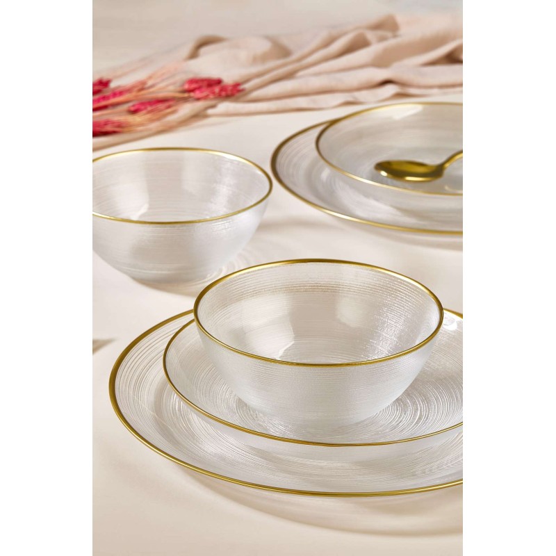 Dinner Set (18 Pieces) Ares Transparent