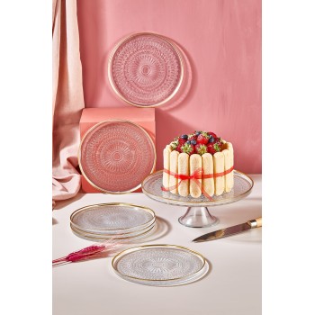 Dessert Plate Set (7 Pieces) Serenity - Transparent Transparent