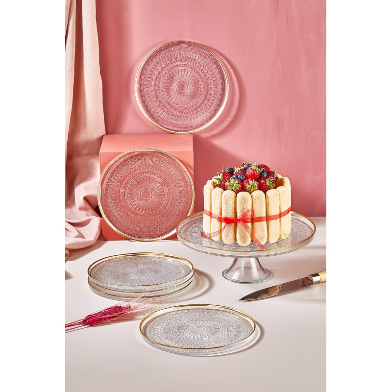 Dessert Plate Set (7 Pieces) Serenity - Transparent Transparent
