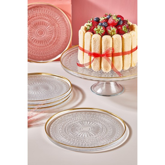 Dessert Plate Set (7 Pieces) Serenity - Transparent Transparent Dessert Plate Set (7 Pieces) Serenity - Transparent Transparent