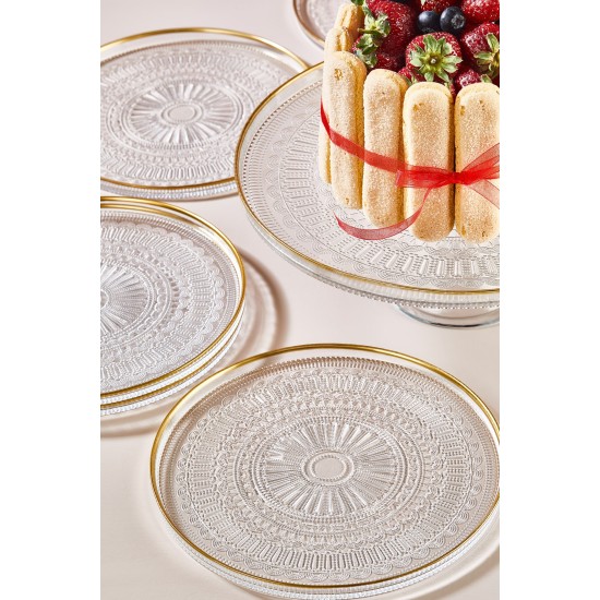 Dessert Plate Set (7 Pieces) Serenity - Transparent Transparent Dessert Plate Set (7 Pieces) Serenity - Transparent Transparent