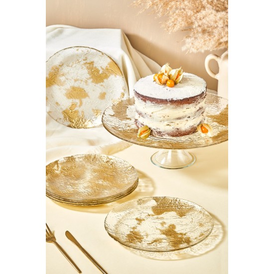 Dessert Plate Set (7 Pieces) Marmo - Transparent Transparent