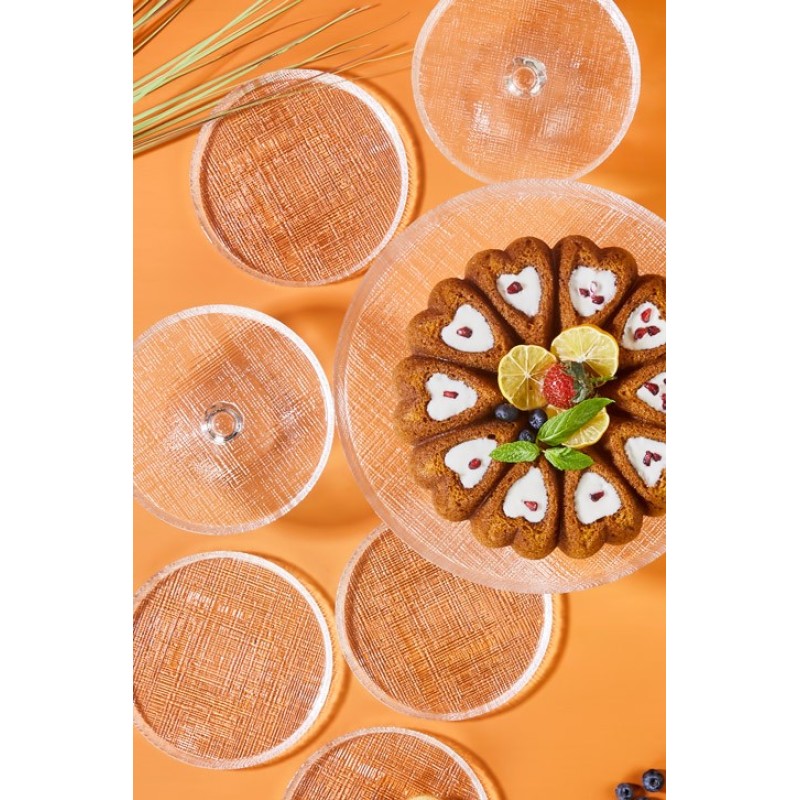 Dessert Plate Set (9 Pieces) Felix - Transparent Transparent