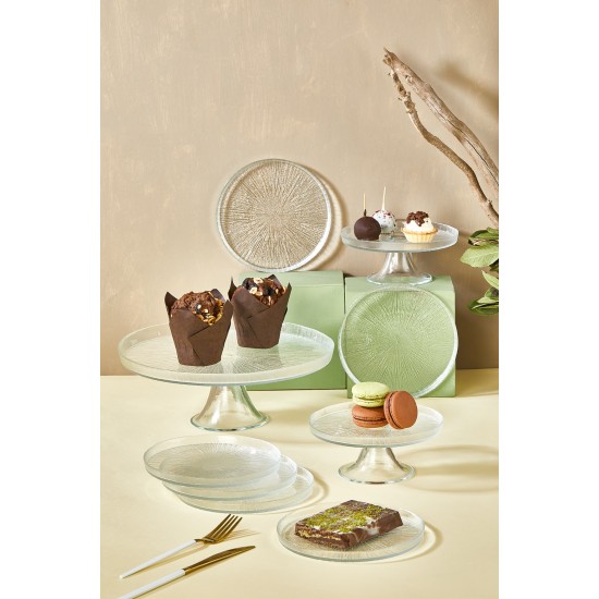 Dessert Plate Set (9 Pieces) Rexi - Transparent Transparent