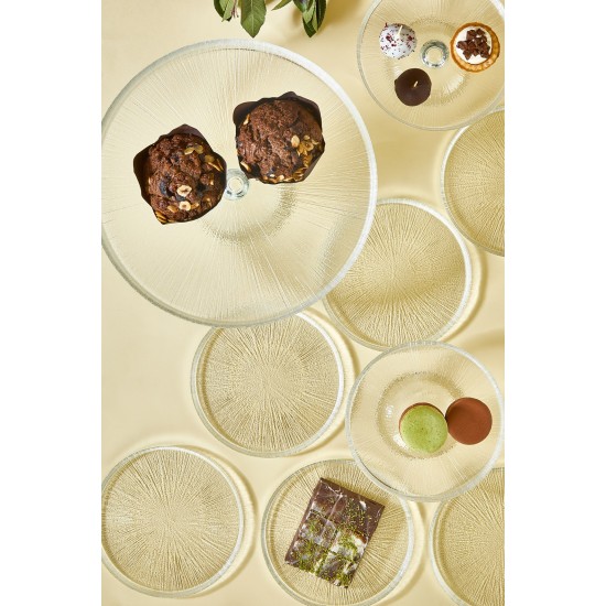 Dessert Plate Set (9 Pieces) Rexi - Transparent Transparent