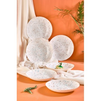 Service Plate Set (6 Pieces) Punti - White White