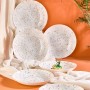 Service Plate Set (6 Pieces) Punti - White White