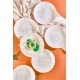 Service Plate Set (6 Pieces) Punti - White White