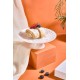 Cake Serving Plate Punti 21 - White White Cake Serving Plate Punti 21 - White White