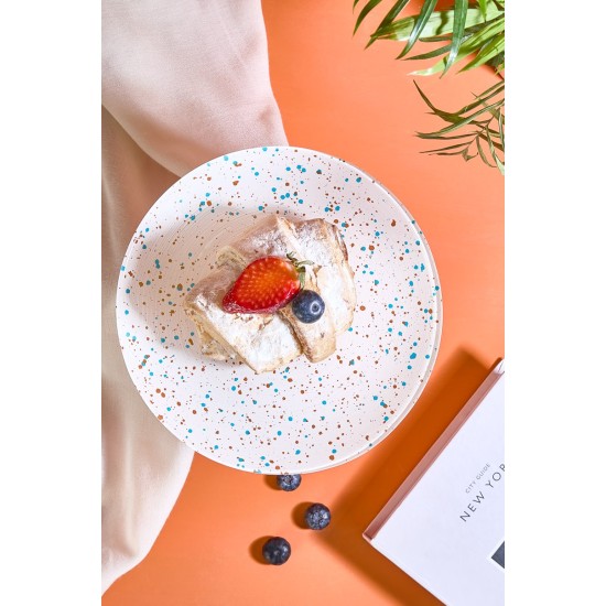 Cake Serving Plate Punti 21 - White White Cake Serving Plate Punti 21 - White White