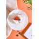 Cake Serving Plate Punti 21 - White White Cake Serving Plate Punti 21 - White White