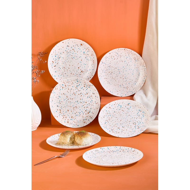 Dessert Plate Set (6 Pieces) Punti - White White