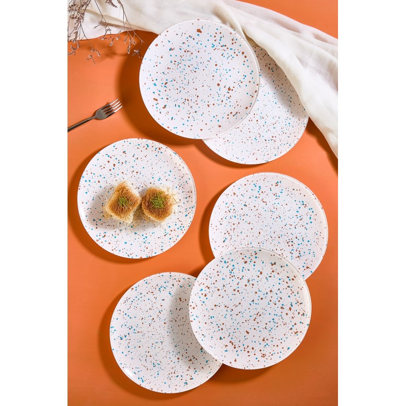 Dessert Plate Set (6 Pieces) Punti - White White