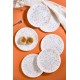 Dessert Plate Set (6 Pieces) Punti - White White