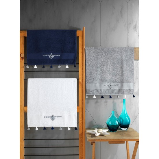 Lessentiel Hand Towel Set (3 Pieces) Asorti - Dark Blue Dark Blue
White
Grey