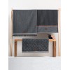 Lessentiel Hand Towel Set (3 Pieces) Denim - Anthracite Anthracite