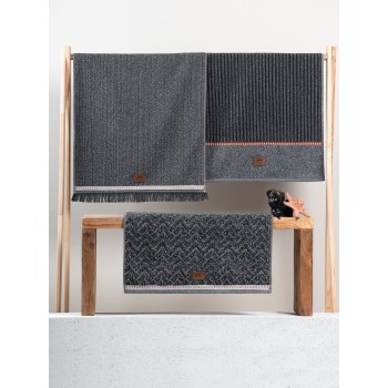 Hand Towel Set (3 Pieces) Denim - Anthracite Anthracite