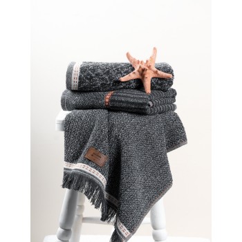 Hand Towel Set (3 Pieces) Denim - Anthracite Anthracite