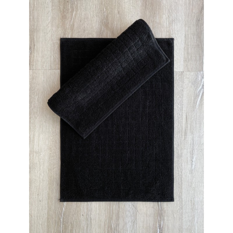 Lessentiel Bathmat Set (2 Pieces) Kare - Black Black