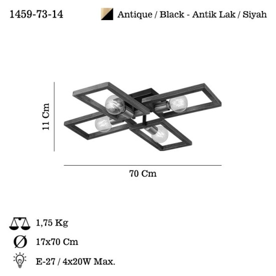 Chandelier Era - 73-14 Antiquation
Black Opviq Chandelier Era - 73-14 Antiquation
Black