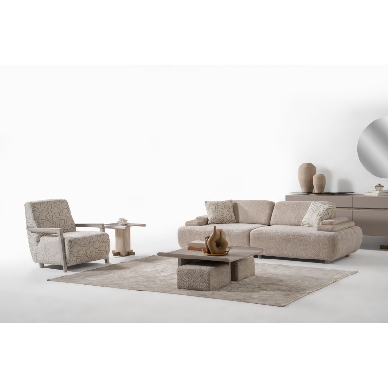 3-Seat Sofa Toscana - Beige Beige