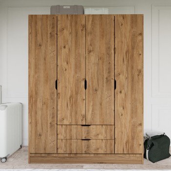 Wardrobe 1600-140 - Walnut Walnut