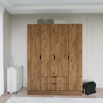 Wardrobe 1600-140 - Walnut Walnut