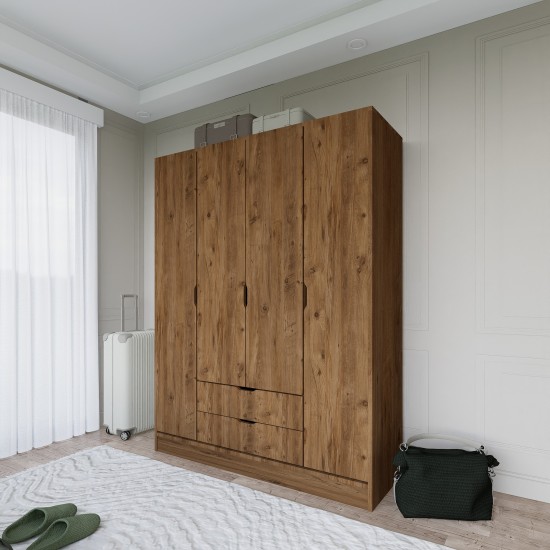Wardrobe 1600-140 - Walnut Walnut Wardrobe 1600-140 - Walnut Walnut