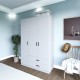 Wardrobe Yaman 1600-032 - White Matte White Wardrobe Yaman 1600-032 - White Matte White