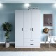 Wardrobe Yaman 1600-032 - White Matte White Wardrobe Yaman 1600-032 - White Matte White