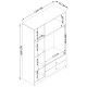 Wardrobe Yaman 1600-032 - White Matte White Wardrobe Yaman 1600-032 - White Matte White
