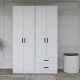 Wardrobe Yaman 1600-033 - White Matte White Wardrobe Yaman 1600-033 - White Matte White