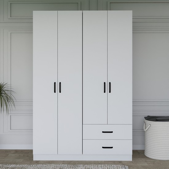 Wardrobe Yaman 1600-033 - White Matte White Wardrobe Yaman 1600-033 - White Matte White