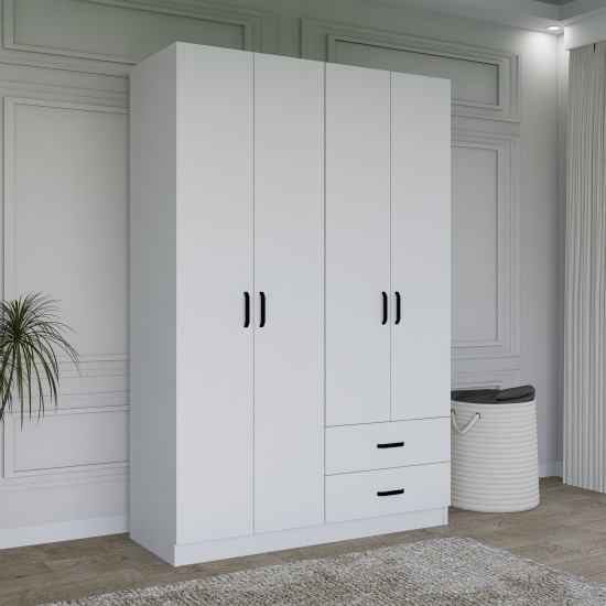 Wardrobe Yaman 1600-033 - White Matte White Wardrobe Yaman 1600-033 - White Matte White