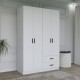 Wardrobe Yaman 1600-033 - White Matte White Wardrobe Yaman 1600-033 - White Matte White