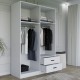 Wardrobe Yaman 1600-033 - White Matte White Wardrobe Yaman 1600-033 - White Matte White