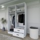 Wardrobe Yaman 1600-033 - White Matte White Wardrobe Yaman 1600-033 - White Matte White