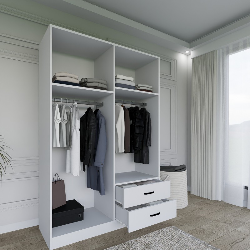 Wardrobe Yaman 1600-033 - White Matte White