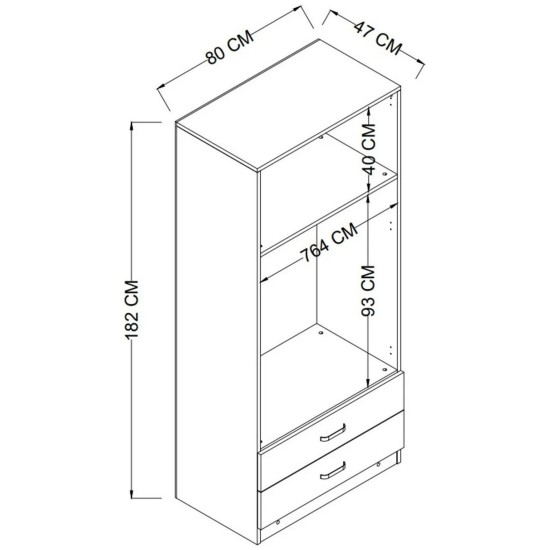 Wardrobe Yaman 1600-044 - Pine Atlantic Pine Wardrobe Yaman 1600-044 - Pine Atlantic Pine
