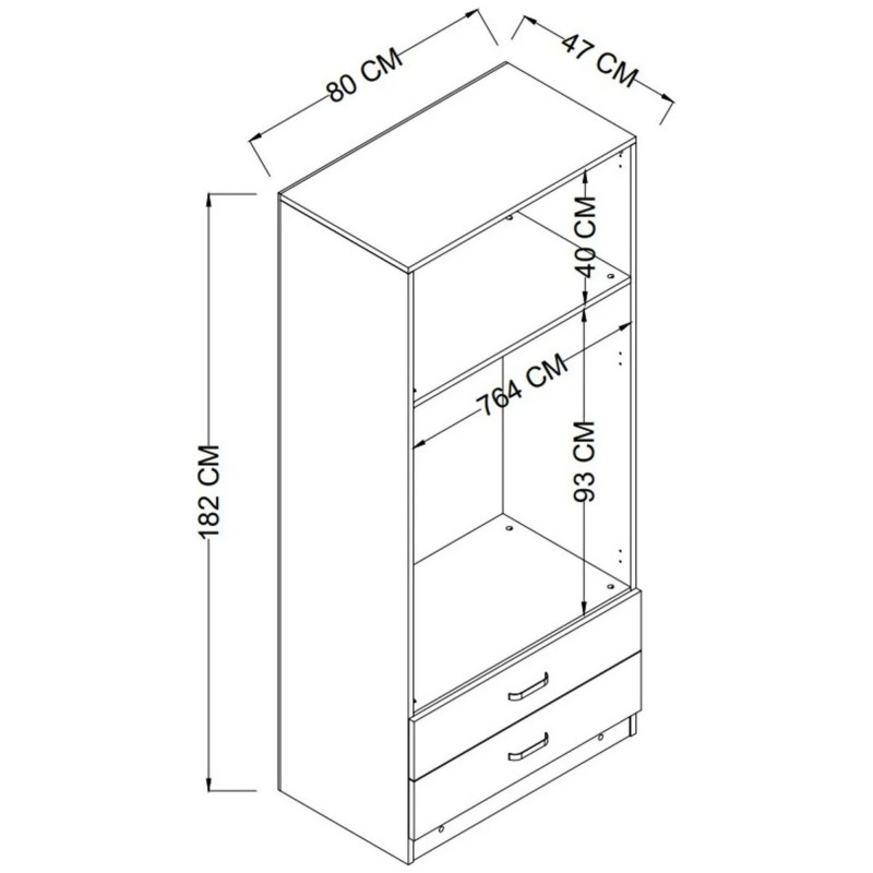 Wardrobe Yaman 1600-044 - Pine Atlantic Pine