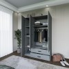 Wardrobe Yaman Luna 1600-037 - Grey Grey
