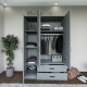 Wardrobe Yaman Luna 1600-037 - Grey Grey