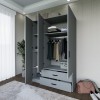 Wardrobe Yaman Luna 1600-037 - Grey Grey