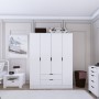 Wardrobe Duru 4 Door 1600-017 Matte White
