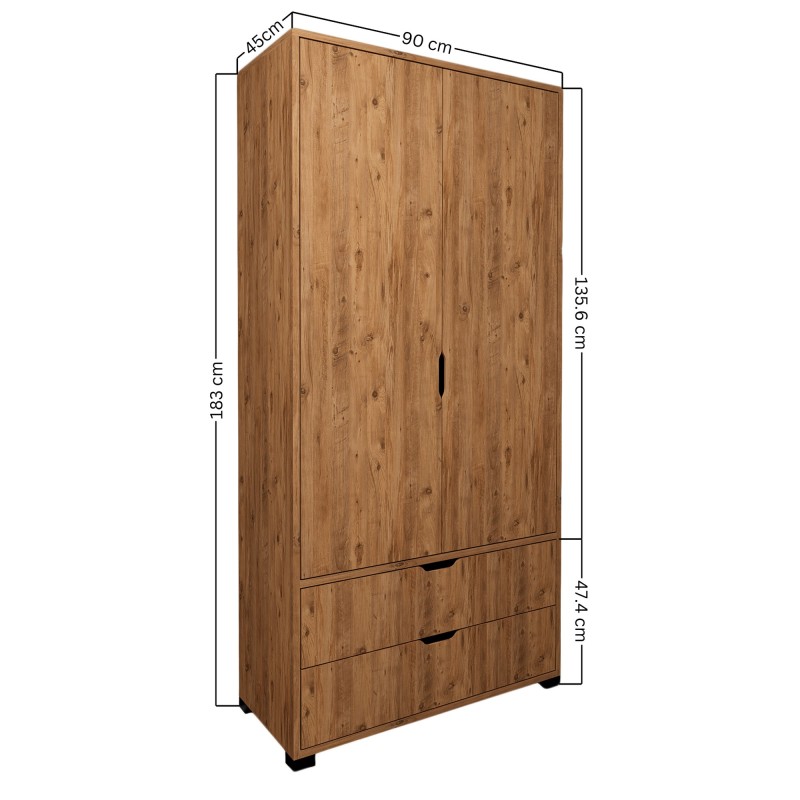 Wardrobe Atlas 1600-51 Atlantic Pine