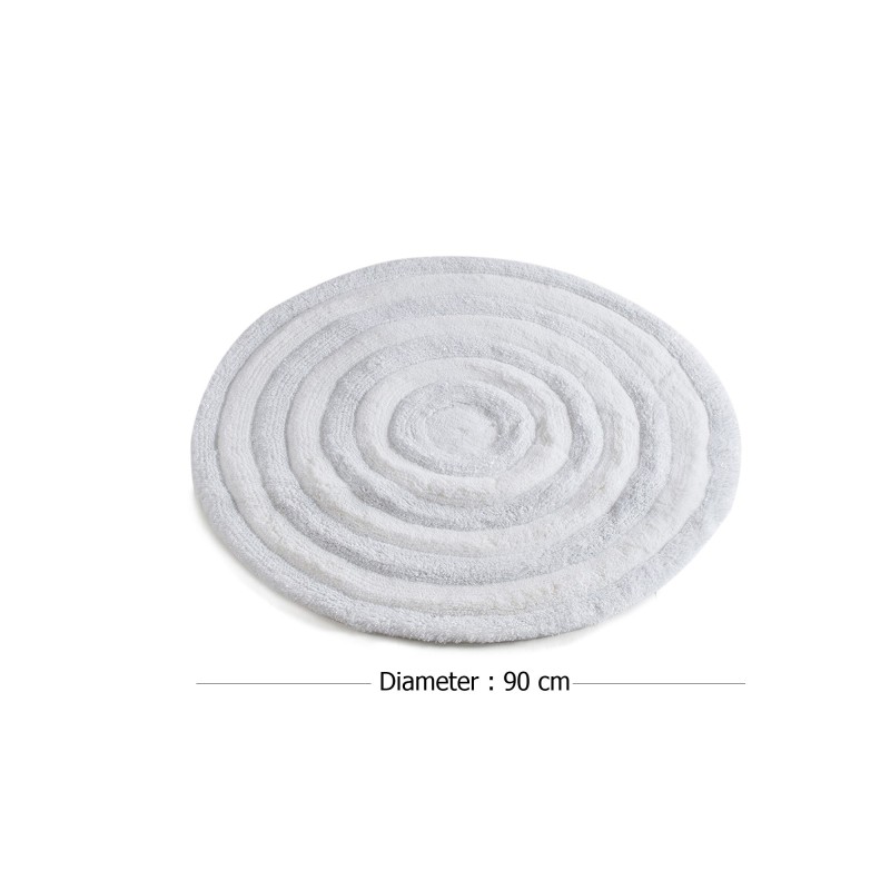 Lessentiel Acrylic Bathmat Round - White White