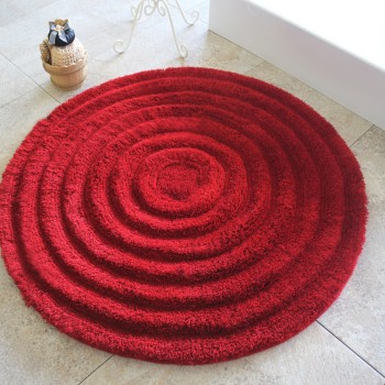 Acrylic Bathmat Round - Red Red