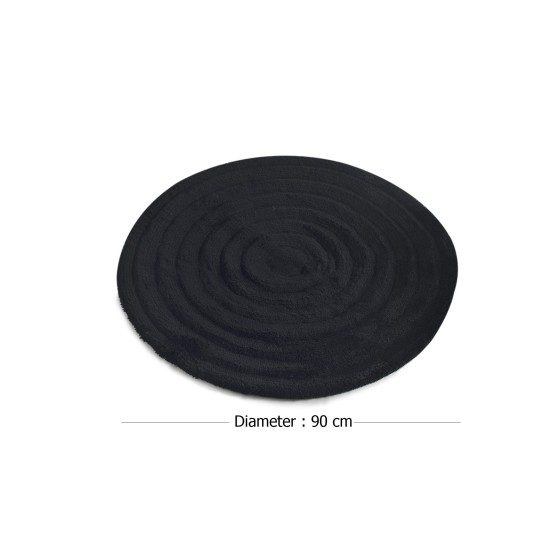 Lessentiel Acrylic Bathmat Round - Black Black